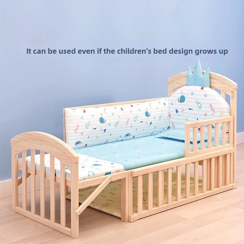 lit bébé multifonctionnel hauteur réglable filet moustiquaire table langer moderne