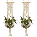 Cintre macramé fait main violet pour plante suspendue