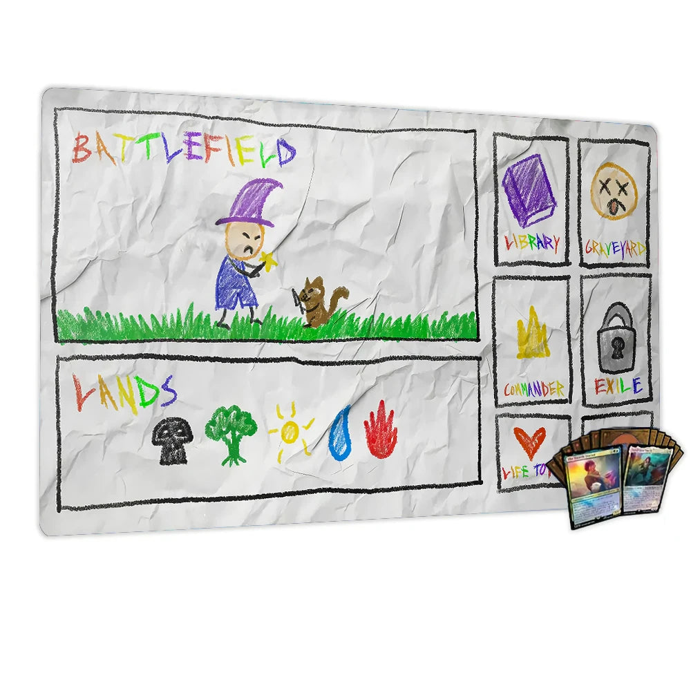 tapis jeu dessin animé non glissant blanc rouge bleu noir waterproof