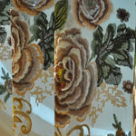 rideaux floral vert foncé motifs végétaux broderies semi transparents baroque