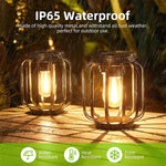 Lanterne solaire suspendue moderne papillons colorés chaîne métallique filet transparent patio jardinextérieur