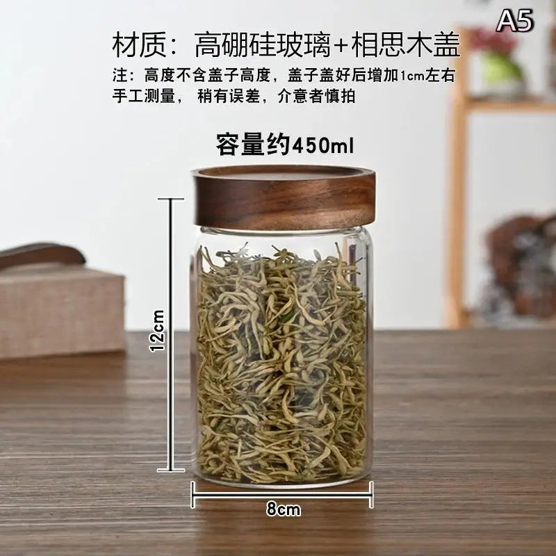pot conserves verre transparent couvercle bois poignée moderne minimaliste almacenamiento alimentos