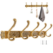 Porte-manteau mural vintage 5 crochets en alliage d'aluminium pour salle de bain et couloir