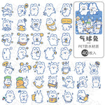 sticker kawaii mignon ours lapin coeur floral scrapbooking diy carte journal intime