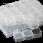 boîtes rangement transparentes modernes compartiments ajustables outils bijoux accessoires organisation pratique clips fermeture