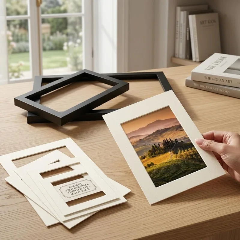 passe partout rectangulaire blanc papier cadre photo décoration intérieure œuvre d'art classique