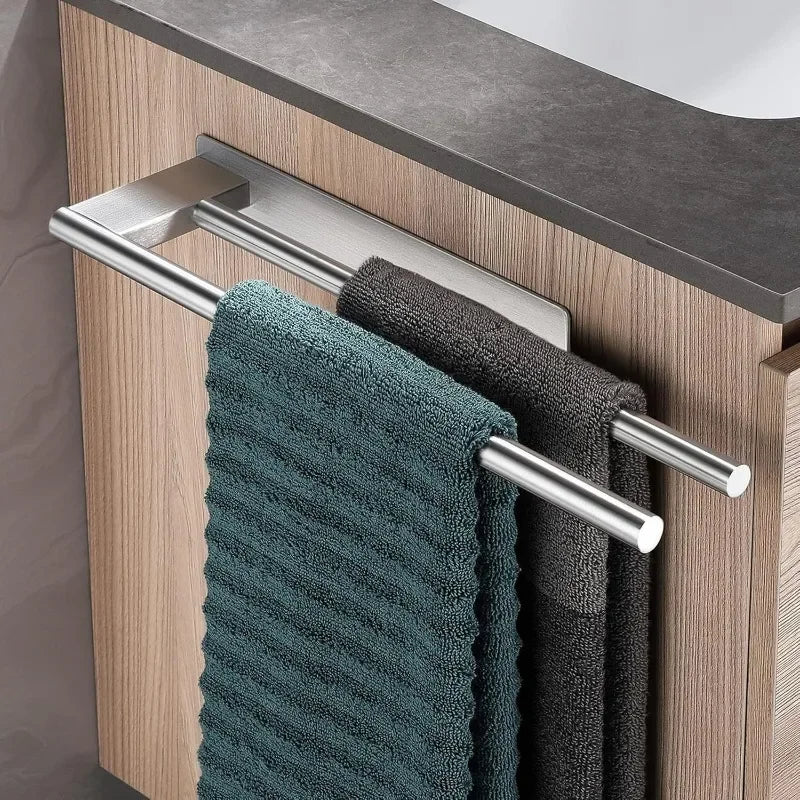 porte serviettes mural noir minimaliste auto adhésif acier inoxydable salle bain cuisine