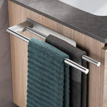 porte serviettes mural noir minimaliste auto adhésif acier inoxydable salle bain cuisine