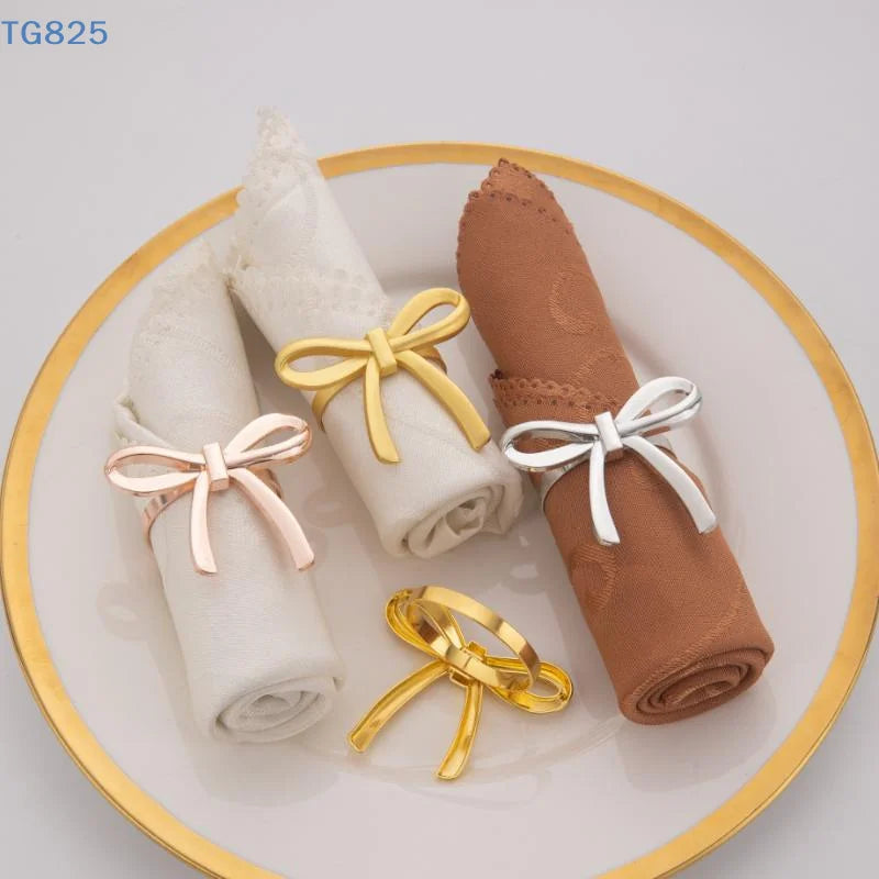 anneaux décoratifs or rose argent modernes élégants adhésifs décoration table événements mariage fêtes