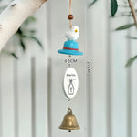 ornements résine cloches jardin japonais totoro animal compagnie motifs bois opaque artisanal
