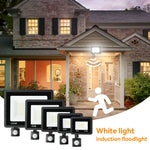 projecteur led noir moderne détecteur mouvement ip66 180deg ajustable aluminium dissipateur chaleur