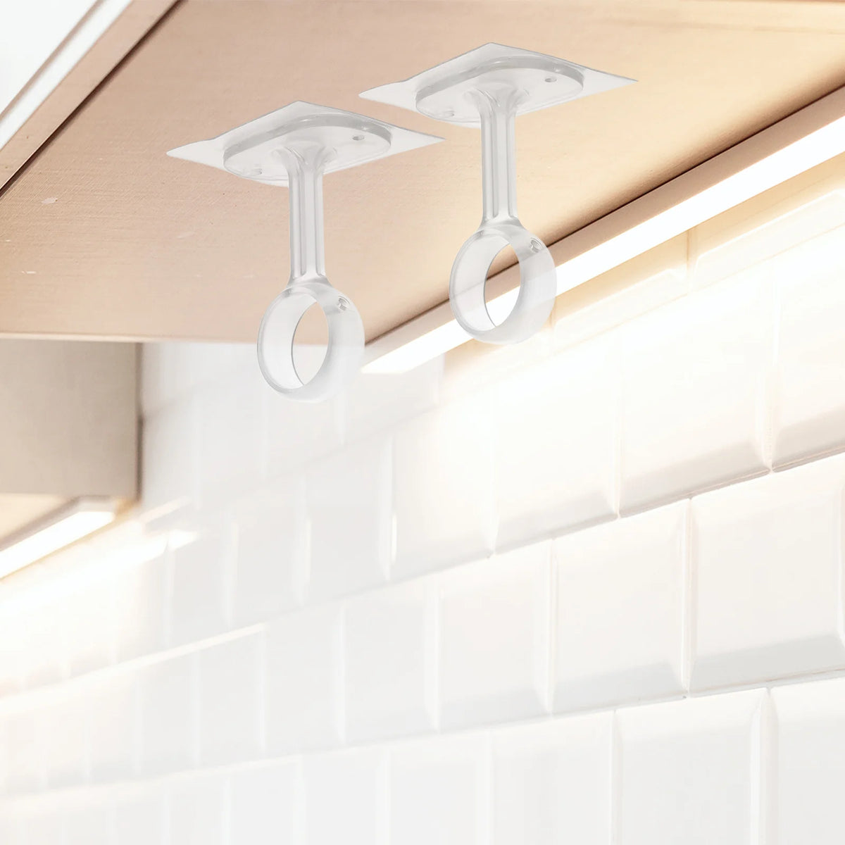 anneaux rideau transparents moderne auto adhésifs sans perçage brackets supports chambre salle bain