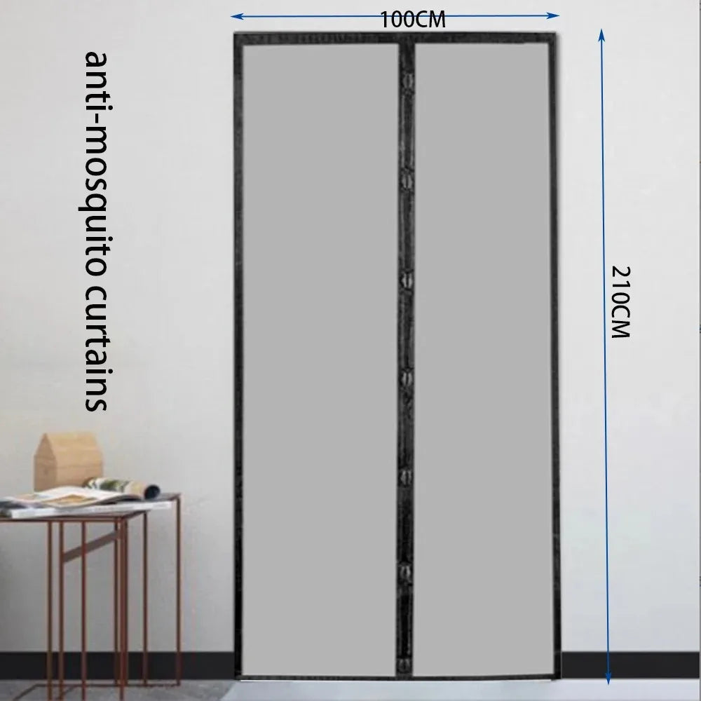 rideau anti moustiques gris clair moderne 100x210cm fermeture auto agrippante boucles
