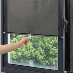 rideaux enrouleurs sans perçage store noir maille fine opaque fenêtre moderne ventouse