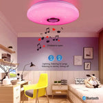 plafonnier led moderne blanc points noirs éclairage rgb télécommande 220v ac musique