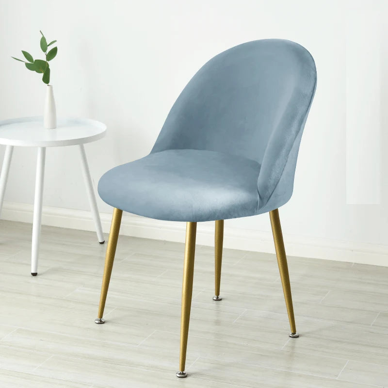 chaise moderne velours rose pâle vert foncé beige gris bleu turquoise pieds dorés assise