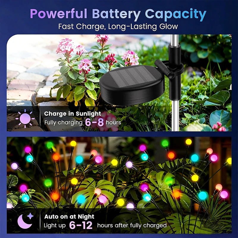 lumière solaire jardin moderne noire blanche oscillante extérieure autoinstallation imperméable led multicolorebranches