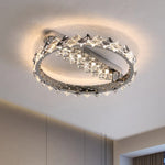 plafonnier crystal argenté moderne interrupteur bouton 2000 82000 lumens 15 30m²