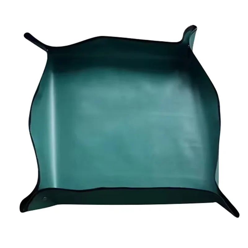 tapis jardinage bleu rose vert motif géométrique pliant pot fleur terre moderne