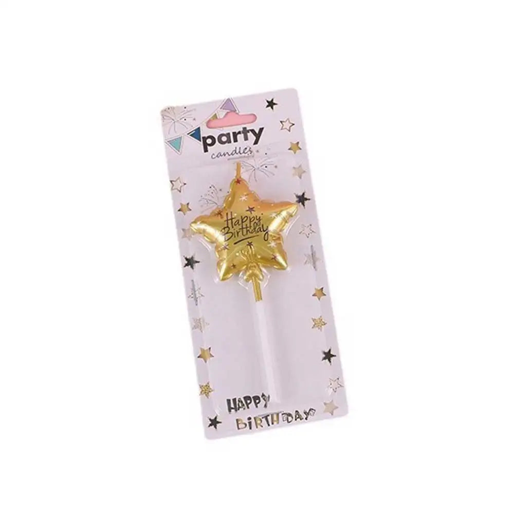 bougies chiffres or étoiles blanches anniversaire baby shower saint valentin festive modernes piquées fixations