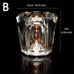 lampe table moderne transparente facettes brillantes élégante chambre coucher ambiance dorée led rechargeable