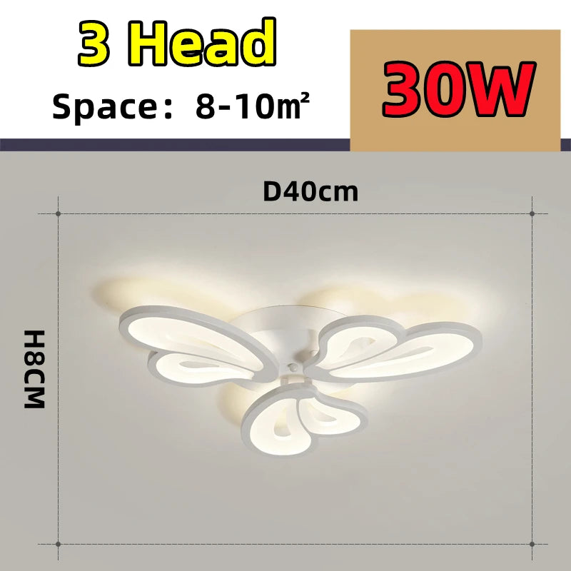 plafonnier moderne blanc gris feuilles stylisées éclairage quotidien chambre salon télécommande led adjustable