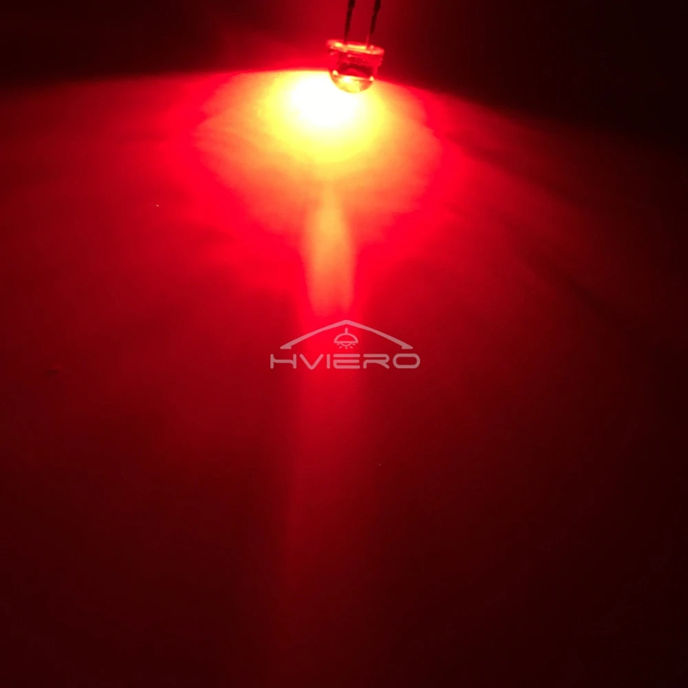 Diodes led 5mm bleu vert rouge blanc chaud jaune violet rose orange transparentes 20000h