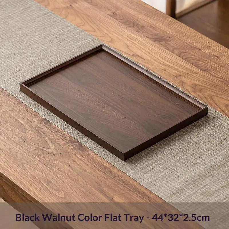 plateau service carré bois marron naturel moderne minimaliste tasse bol noix machine plante tablette
