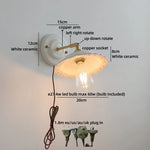 lampe murale fleurs bleues blanc doré LED classique vis fixation 4W max 60W