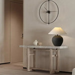 lampe table moderne céramique gris abat jour beige led rechargeable télécommande chambre coucher