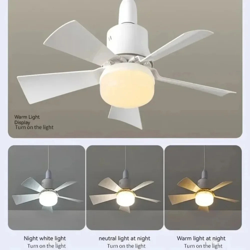 ventilateur moderne lampe led télécommande variateur intensité noir blanc minimaliste