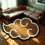 tapis nuage rouge moderne imperméable polyester lavable intérieur chambre salon