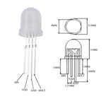 led rgb ws2812b 5mm transparente adressable pixel bricolage électronique projet lumière néon