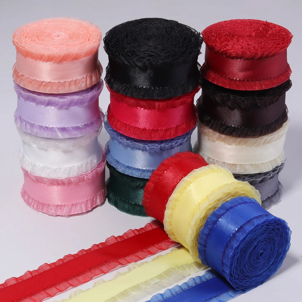 rubans polyester classiques rouge bleu vert rose noir blanc gris beige marron violet