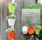 pots fleurs suspendus muraux plastique orange blanc vert réglables moderne minimaliste
