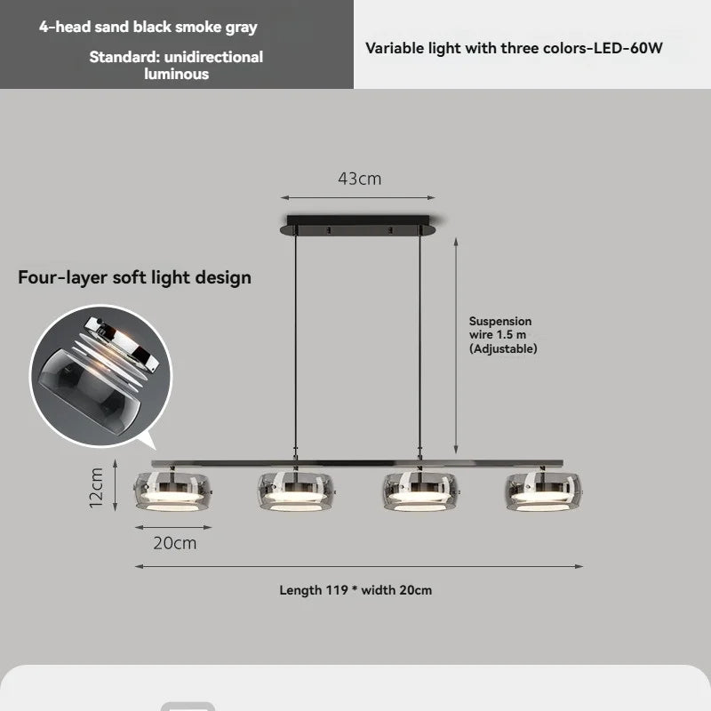 suspension lumineuse moderne noir ventilateur led télécommande contemporaine circulaire translucent chambre restaurant