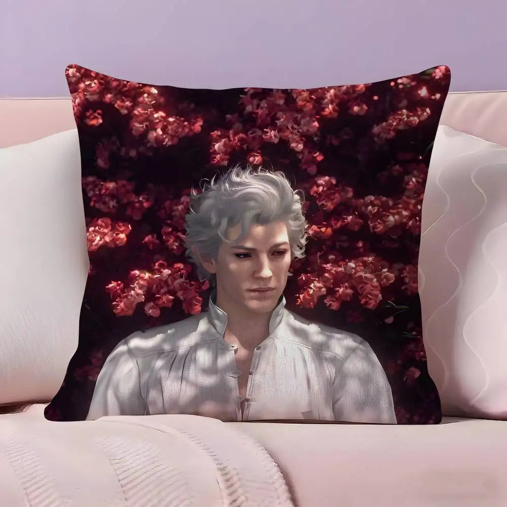 taie d'oreiller animée personnage floral rouge blanc maison hospitalière polyester opacité