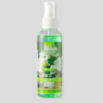spray parfum fleurs imprimées bouteille transparente moderne orange jaune vert bleu violet lavender jasmine