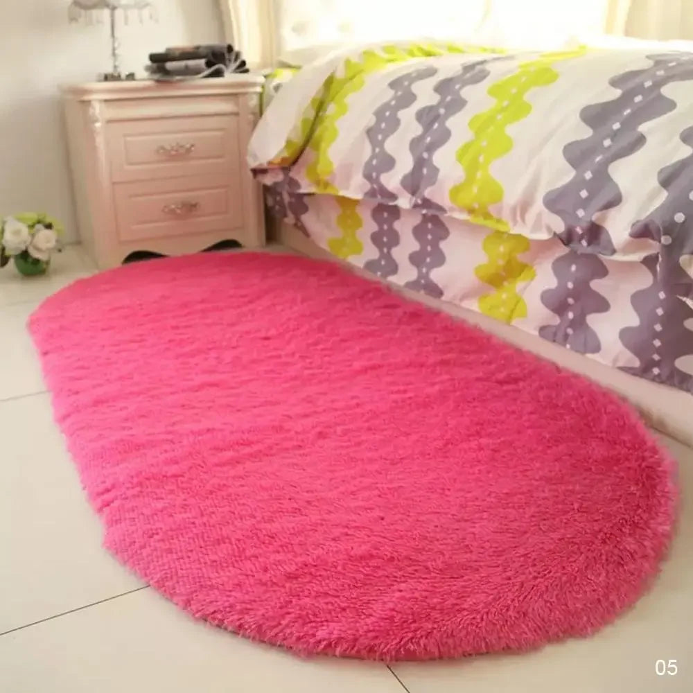 tapis moelleux peluche rose gris beige violet moderne salon chambre antidérapant polyester 40x60cm
