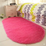 tapis moelleux peluche rose gris beige violet moderne salon chambre antidérapant polyester 40x60cm