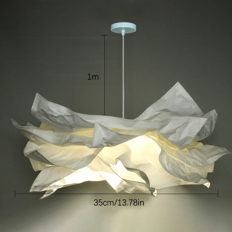 abat jour nuage blanc moderne suspension décoration chambre semi transparent