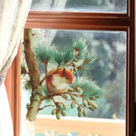 autocollant mural 3d écureuils collectant nourriture arbre hiver animal compagnie moderne décoration chambre salon