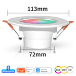 lumière led intelligente spot encastrable blanc multicolore controle bluetooth app moderne minimaliste