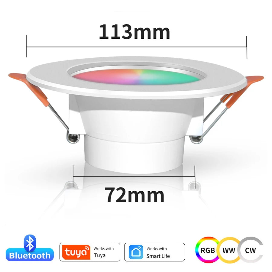 lumière led intelligente spot encastrable blanc multicolore controle bluetooth app moderne minimaliste