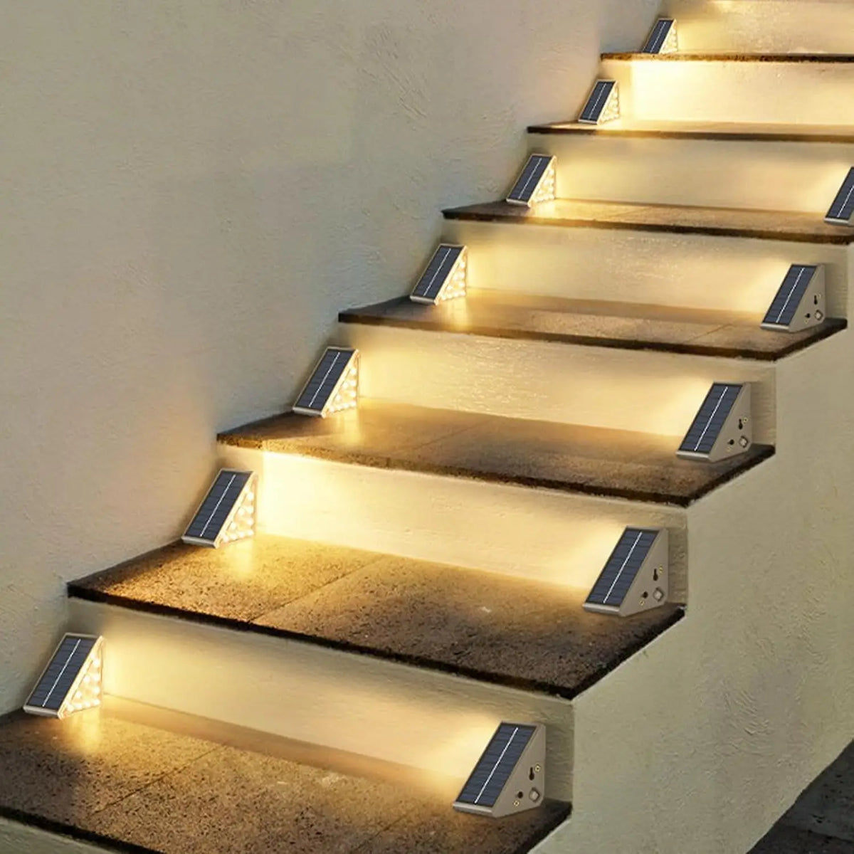 lampes solaires extérieures led noires blanches modernes adhésives autonomes imperméables ip65