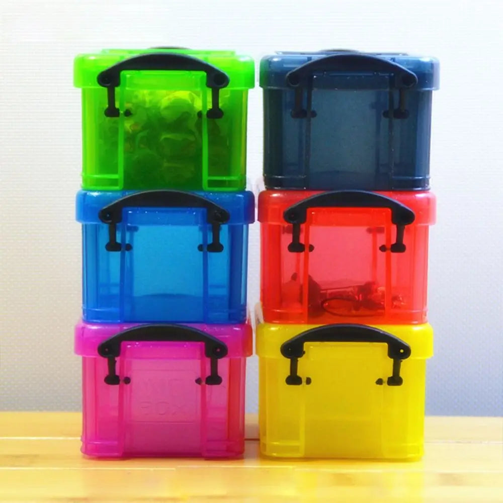 boîtes rangement transparentes couleurs vives poignées noires moderne multifonctionnellettes petites