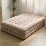 matelas gonflable air épais 13 pouces beige clair tapis sol moderne pompe électrique sac