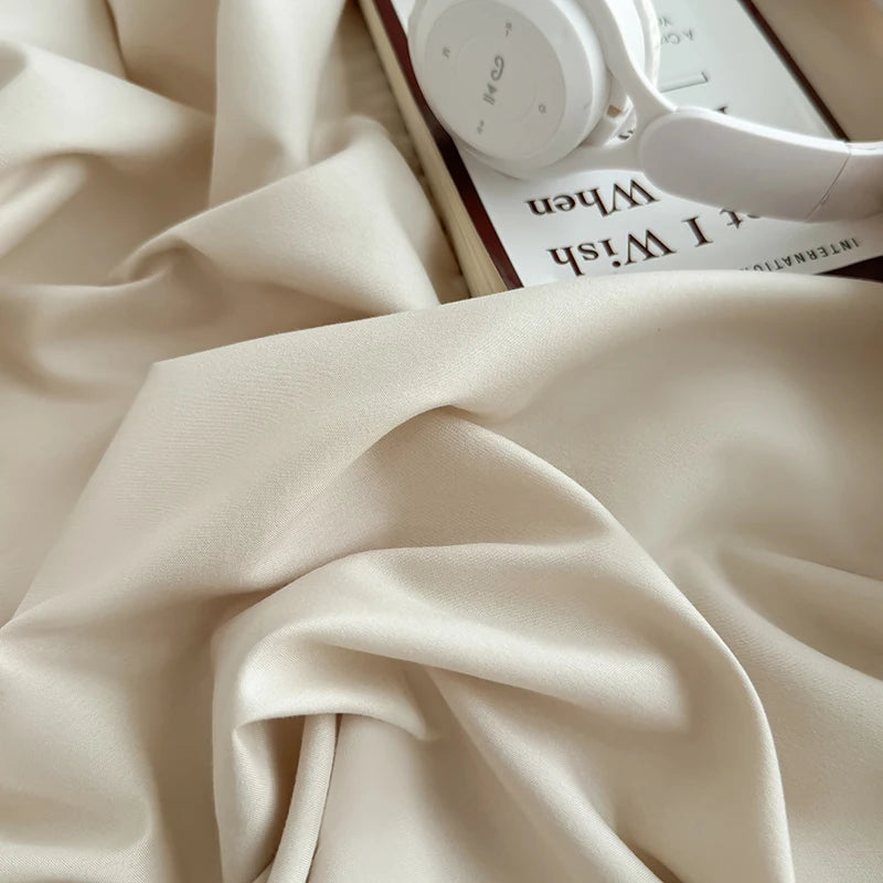 housse lit drap housse matelas beige clair uni satiné élastique moderne lit double