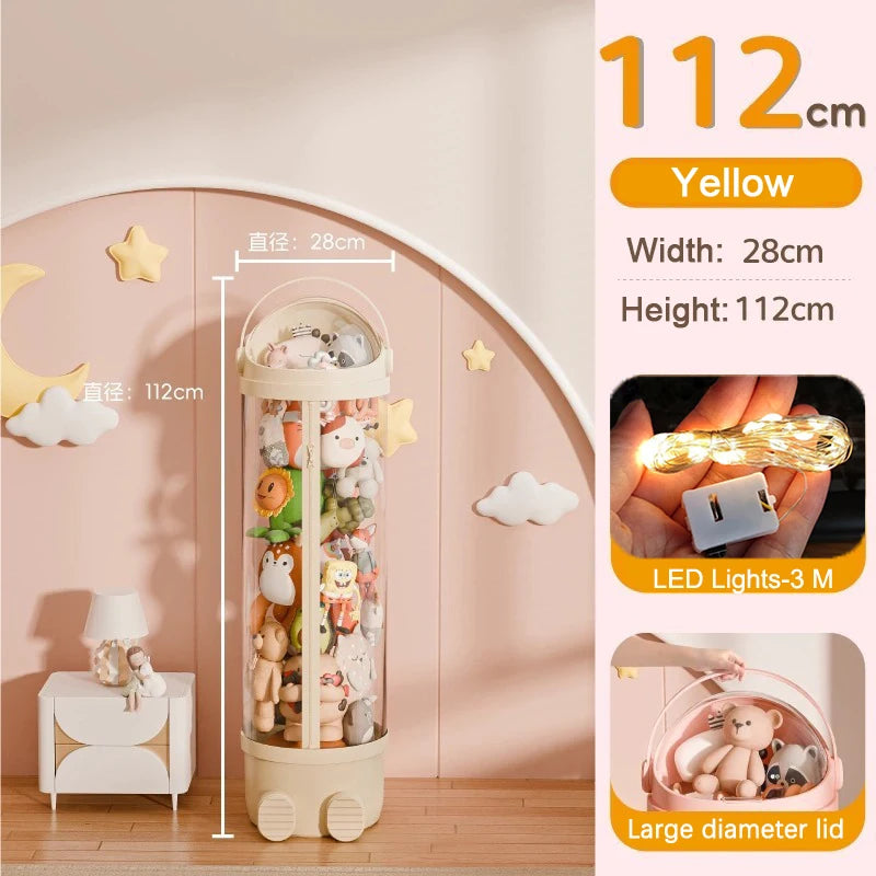 boîtes rangement jouets transparentes moderne rose clair pliables multifonctions organisation enfants storage zipper toy