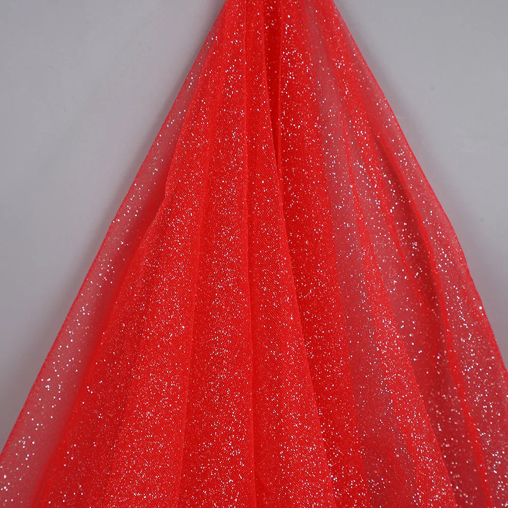 tulle pailleté transparent élégant noir blanc rose rouge vert jaune bleuclair festive